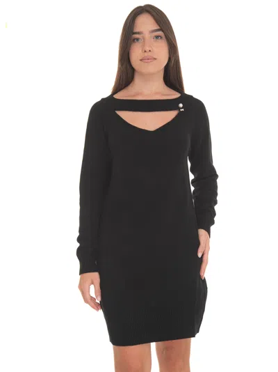 Liu •jo Woolen Dress In Black