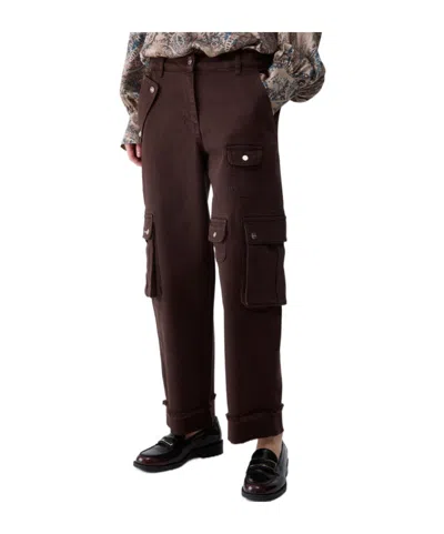 Liu •jo Worker Pants With Pockets In Brown