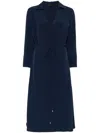 Liu •jo Liu Jo Blue Midi Wrap Dress With Tie In Blue
