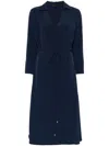 Liu •jo Liu Jo Blue Midi Wrap Dress With Tie In Blue