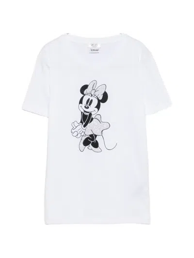 Liu •jo X Disney Rhinestone-embellished T-shirt In White