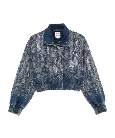 Liu •jo X Elodie Sequin-embellished Denim Jacket In Multi