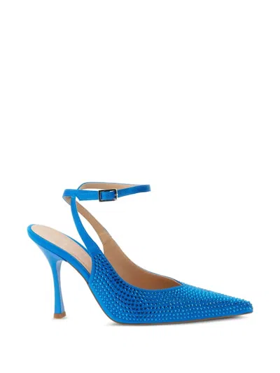 Liu •jo Liu Jo Satin Slingback With Hourglass Heel Heel In Multi