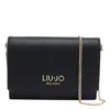 Liu •jo Xs Logo Cross Body Bag In Black