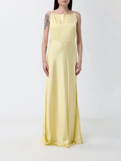Liu •jo Liu Jo Long Satin Dress In Yellow
