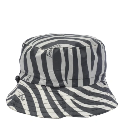 Liu •jo Zebra Motif Bucket Hat In Black