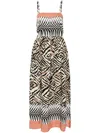 Liu •jo Zebra-print Midi Dress In Neutrals