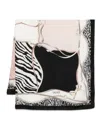Liu •jo Zebra-print Scarf In Black
