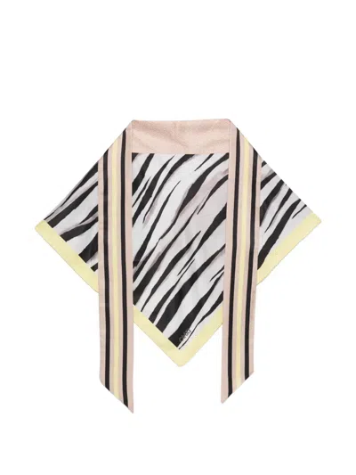 Liu •jo Zebra-print Scarf In Purple