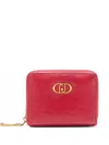Liu •jo Zip Around Wallet With Logo In Red