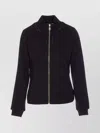 Liu •jo Zip Crewneck Sweatshirt Strass Embellishments In Black