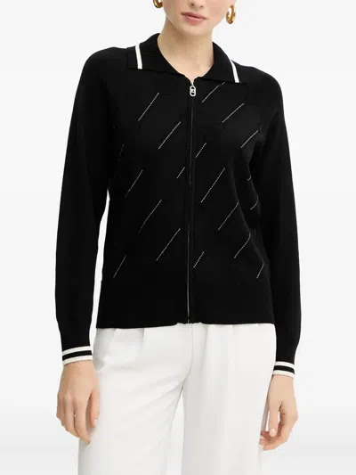 Liu •jo Zip-fastening Cardigan In Black