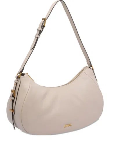Liu •jo Zip-fastening Curved Shoulder Bag In Nude