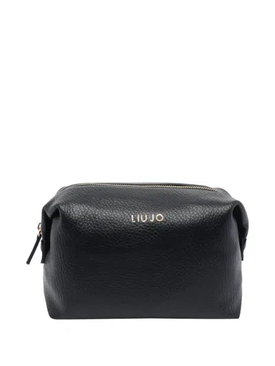 Liu •jo Zip-fastening Logo-detail Vanity Bag In Black