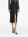 Liu •jo Zip-fastening Midi Skirt In Black