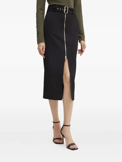 Liu •jo Zip-fastening Midi Skirt In Black
