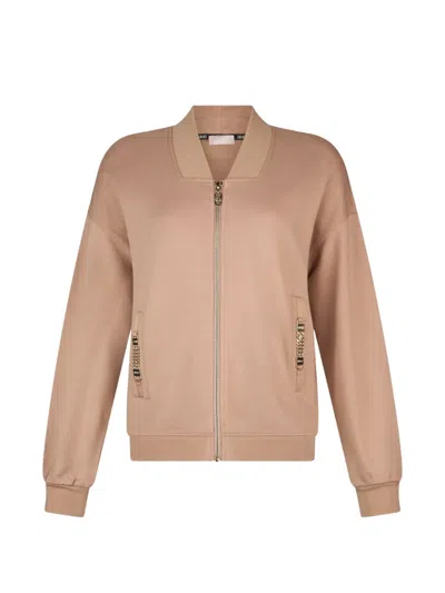 Liu •jo Zip-fastening Sweatshirt In Brown