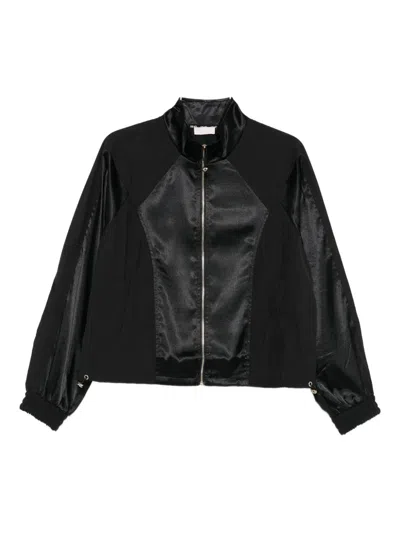 Liu •jo Zip Panelled Jacket In Black