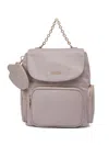 Liu •jo Zip-pocket Backpack In Neutral