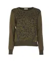 Liu •jo Leopard-print Zipped-front Sweatshirt In Animal Print