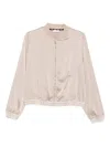 Liu •jo Zip-up Bomber Jacket In Gray