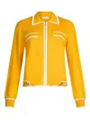 Liu •jo Zip-up Cardigan In Yellow