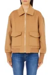 Liu •jo Zip-up Felted Bomber Jacket Liu-jo