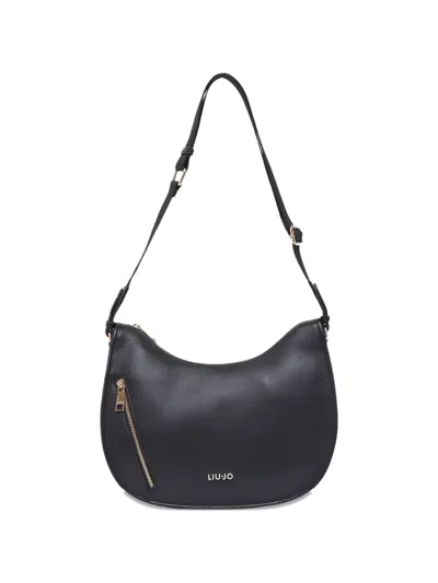 Liu •jo Zip-up Shoulder Bag In Black