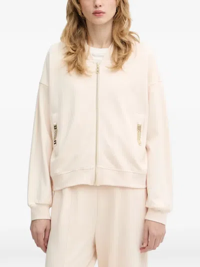 Liu •jo Zip-up Sweatshirt In Neutral