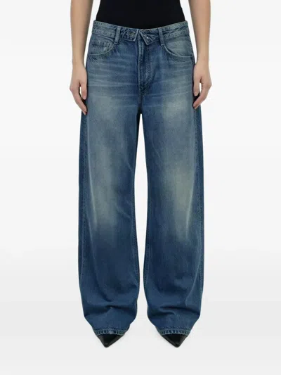 Liu •jo Zip-detail Wide-leg Jeans In Blue