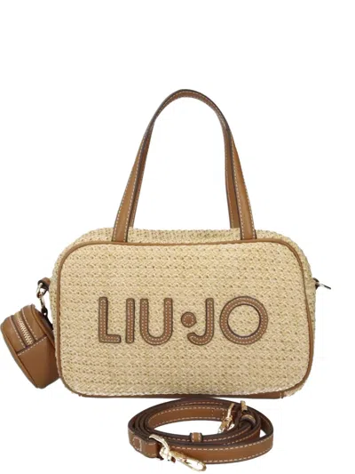 Liu •jo Zipped Leather Bag In Brown