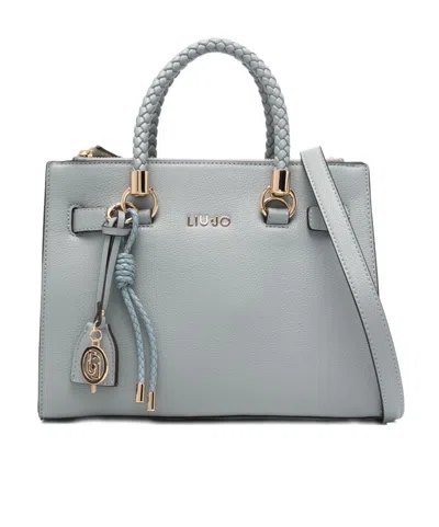 Liu •jo Liu Jo Zipped Top Handle Tote Bag In Gray