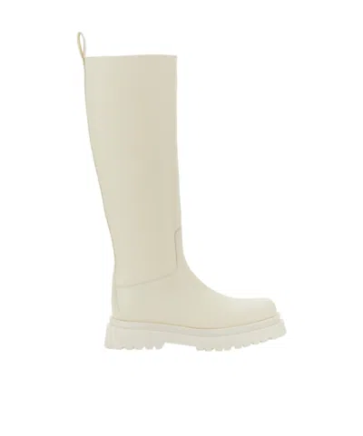 Liu •jo Zippered Boots In Nude