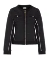 Liu •jo Zippered Casual Jacket In Black