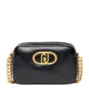 Liu •jo Liu Jo Glamorous Black Crossbody Bag With Chain Strap In Black