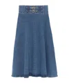 Liu •jo Zippered Skirt In Blue