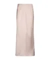 Liu •jo Liu Jo Zipped Satin Maxi Skirt In Nude