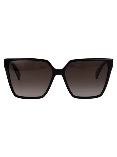 Liu •jo Liu Jo Black Acetate Sunglasses In Metallic