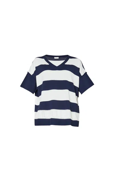 Liujo Liu.jo - D5174 Blue/ivory Jersey Ta4115ms36l