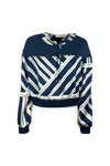 Liujo Liu.jo - N9064 Blue/ivory Sweatshirt Ta4251t3810 In Blue