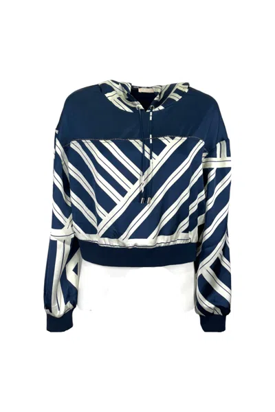 Liujo Liu.jo - N9064 Blue/ivory Sweatshirt Ta4251t3810