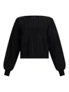 Liujo Balloon Sleeve Sweater  In Black
