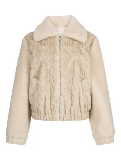 Liujo Beige Kunstpelzjacke  In Neutral