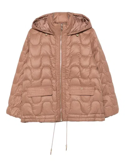 Liujo Beige Quilted Down Jacket With Pockets