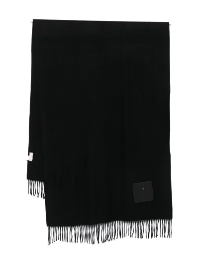 Liujo Black Fringed Scarf