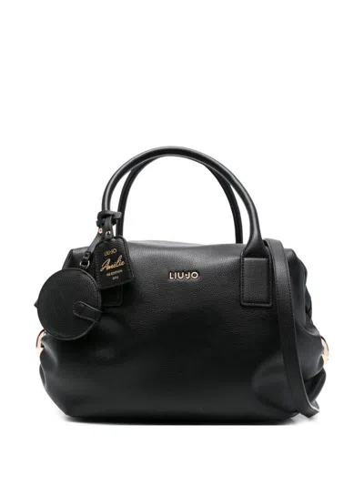Liujo Black Tote Bag With Ruffles