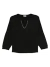 Liujo Black V-neck Blouse