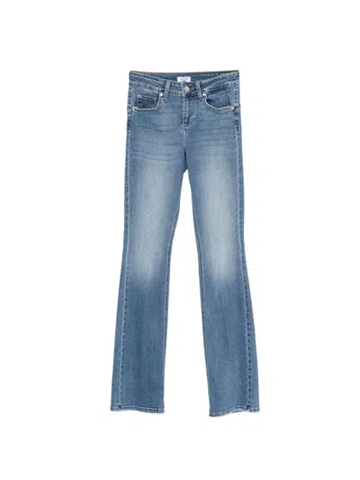 Liujo Blu Jeans Effetto Wash Con Tasche  In Blue