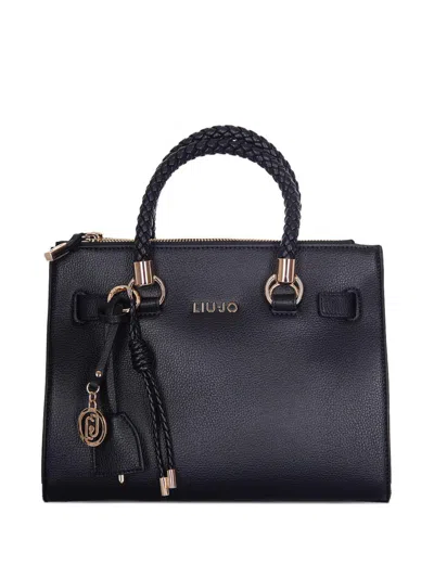 Liujo Borsa Tote Nera Con Charms