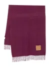 Liujo Burgundy Scarf With Fringes  In Burgundy